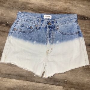 Pistola two tone blue and white Denim Frayed Hem High‎ Rise womens size …